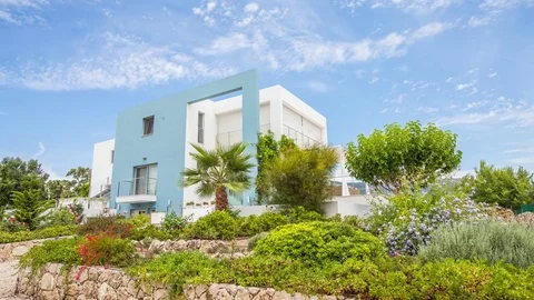 Time Lapse House Summer Sky Stock Footage 83794443