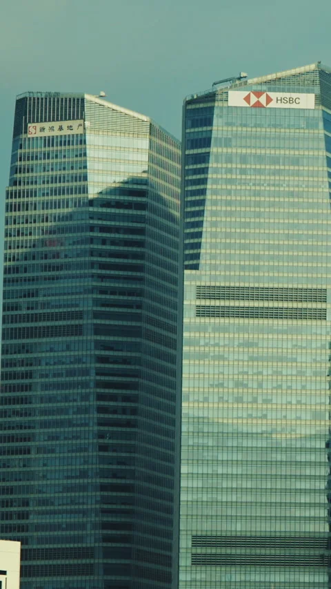 Time lapse of HSBC Tower and modern glass skyscrapers in Lujiazui Stock Footage 336350816