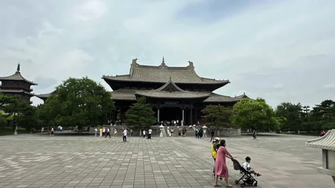 Time lapse of Huayan Temple Hall in Datong City, Shanxi Province， Vídeos de archivo 250141435