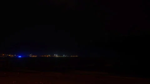 Time lapse of huge clouds with thunderstorm at the sea. Stock Footage 286304432