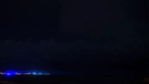 Time lapse of huge clouds with thunderstorm at the sea. Stock Footage 286304828