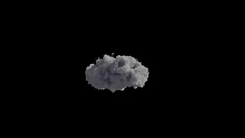 Time lapse of huge rain cloud growing fast,  with alpha Stock Footage 76117046