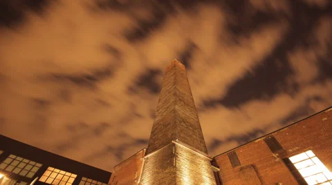 Time Lapse - Huge Tower Smoke Stack Stock Footage 39505801