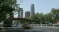 Time Lapse of Huge Traffic Jam and Dust Air Pollution in Beijing CBD, China HD Footage