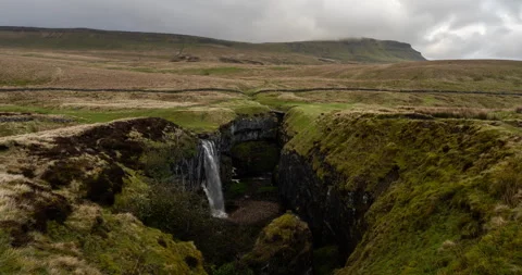 Time lapse of hull pot and Pen Y Ghent in Yorkshire Dales Stock Footage 296717939