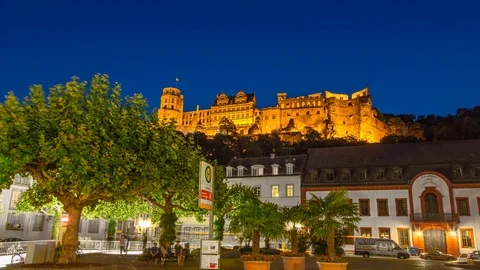 Time Lapse / Hyperlapse Of The Beautiful Heidelberger Castle 4k Stock Footage 89539321