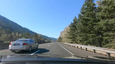 Time lapse / Hyperlapse of Interstate 84 highway driving, Portland, Oregon Stock Footage 232814923