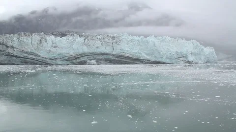 Time-Lapse of Ice and Water Sailing in Glacier Bay National Park Stock-Footage 84292115