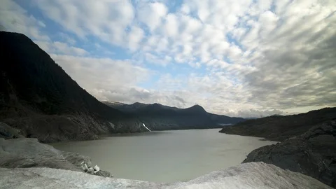 Time-lapse of an Ice cave over a lake winter scene Stock Footage 111727151
