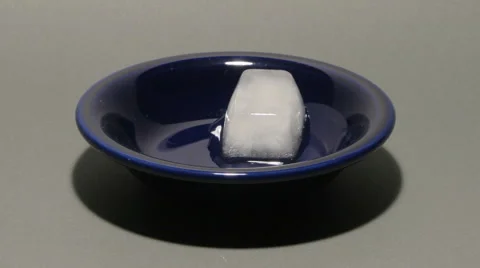 Time Lapse of Ice Cube Melting Stock Footage 64800482