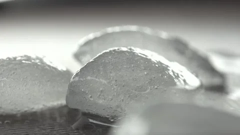 Time lapse of ice cubes melting, macro view. Stock Footage 144022122