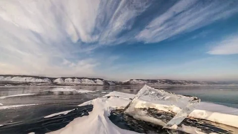 Time lapse of Ice hummocks on Baikal Stock Footage 69185115