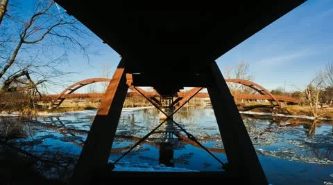 Time Lapse of ice in river Stock Footage 11632144