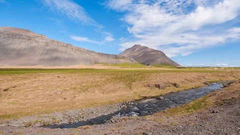 Time lapse of Icelandic scene Stock Footage 123531623