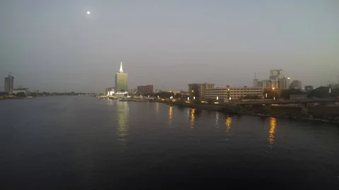 Time lapse of Ikoyi Link Bridge Lagos in the evening Stock Footage 93846891