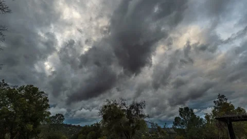 Time lapse of Incoming Storm Over Forest Stock Footage 278620714