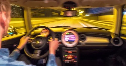 Time Lapse from Inside the Car Видео 80191662