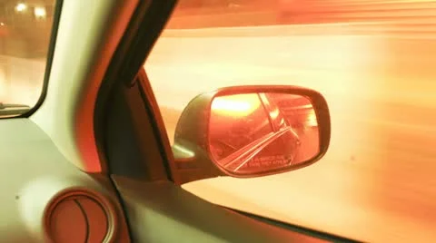 Time Lapse from inside car looking out at the fast moving traffic Stock Footage 11237372