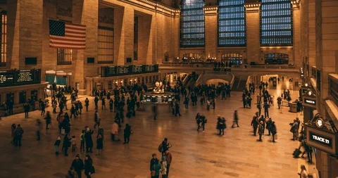 Time lapse inside Grand Central Station Stock Footage 102974957