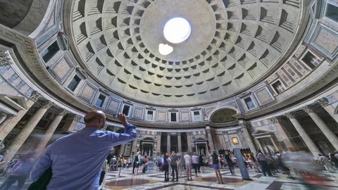 Time lapse inside of pantheon, rome Vídeo Stock 75863039