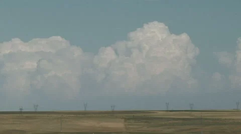 Time Lapse of Intense Storm CLoud Updrafts in Plains Stock Footage 54740082