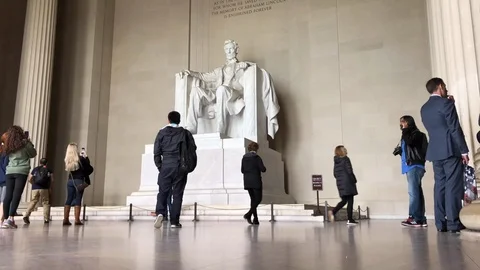 Time Lapse - The Interior of the Lincoln Memorial - Washington DC Stock Footage 108900326