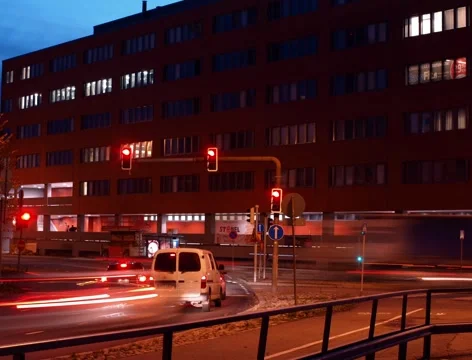 Time-lapse intersection (2k film) Stock Footage 52325471
