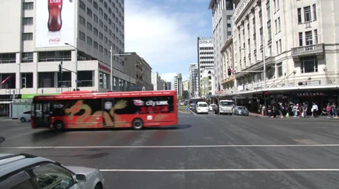 Time lapse of Intersection in Auckland 스톡 동영상 34503690