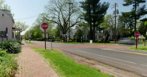 Time Lapse Intersection at Washington Crossing Stock Footage 133006574