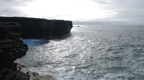 Time-lapse Irish Coastal Cliffs Stock Footage 37348422