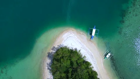 Time lapse Island tropical white sand beach turquoise water. Best aerial view Stock Footage 339826491