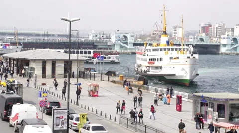 Time-lapse of Istanbul Ferries 動画素材 36891041