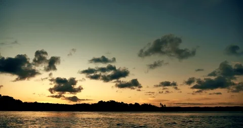 Time Lapse of Itacaré at sunset. The landscape of Itacaré Bahia Brazil Stockbeeldmateriaal 125285057