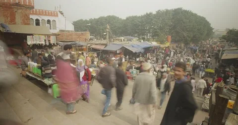 Time Lapse of Jama Masjid in Old Delhi, India Stock Footage 73001839