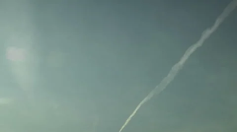 Time Lapse of Jet Contrails Both Old and New Stock Footage 54732748