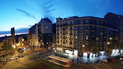 Time Lapse Joanic Square, Barcelona, Spain 動画素材 71887017