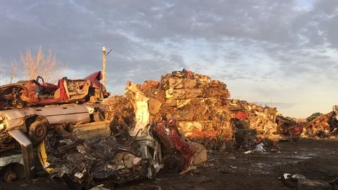 Time Lapse at Junk Yard Sunset 스톡 동영상 98424193