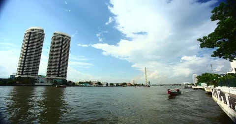 Time lapse Kaosan river in Bangkok Thailand. Stock Footage 72995460