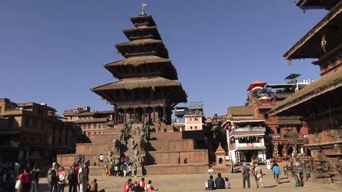 Time-Lapse Of Kathmandu In Nepal Video stock 118793333