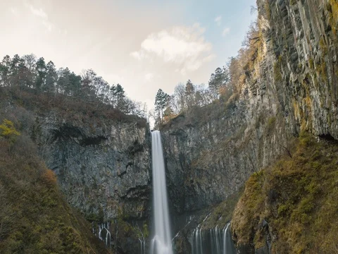 Time Lapse Kegon Waterfalls, Nikko National Park, Japan Stock Footage 80946864