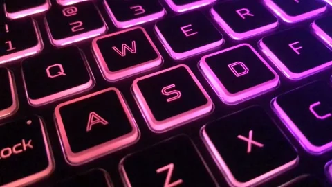 Time Lapse Keyboard ASDW Stock Footage 215870371