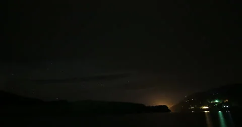 Time lapse of Klamath River at night, California, USA Stock Footage 68860993