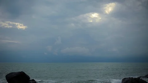 Time Lapse Ko Samui Island Water Seascape Amazing Thailand Landscape Cloudy Day 스톡 동영상 98344591