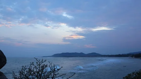 Time Lapse of Ko Samui Island Beautiful Lamai Beach Iconic Thai Landscape Sunset Stock-Footage 105714767