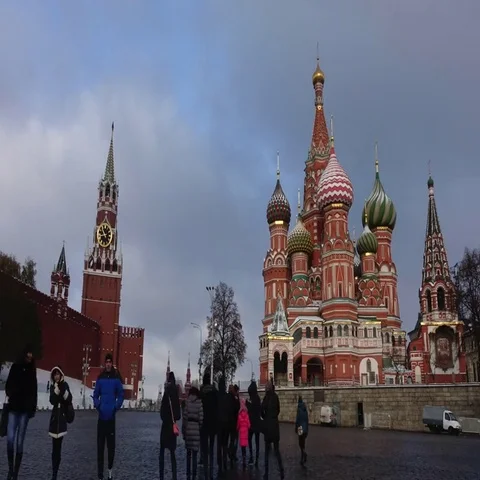 Time lapse of Kremlin Red Square in Moscow Video stock 69449977