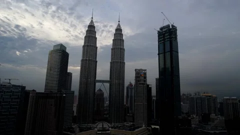 Time Lapse Kuala Lumpur 5 cloudy sunset Stock Footage 145412748