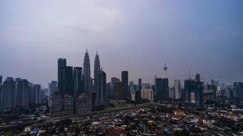 Time Lapse Of Kuala Lumpur Skyline .4K Stock Footage 119662467