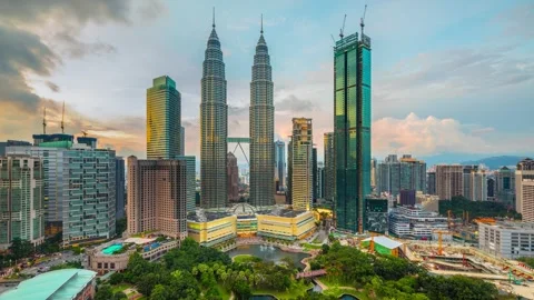Time Lapse of the Kuala Lumpur Skyline Stock Footage 299772298