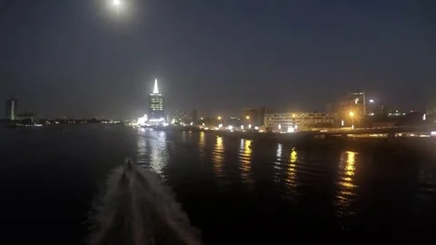 Time lapse of Lagos Night lights Stock Footage 91490799
