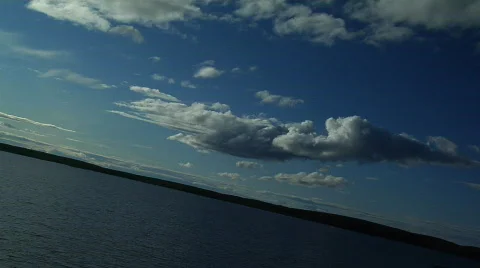 Time Lapse, Lake and Clouds (dutch) Stock Footage